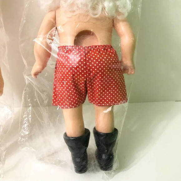 Vintage 1990 Fibre Craft Santa and Mrs Claus Music Box Dolls - Picture 10 of 13